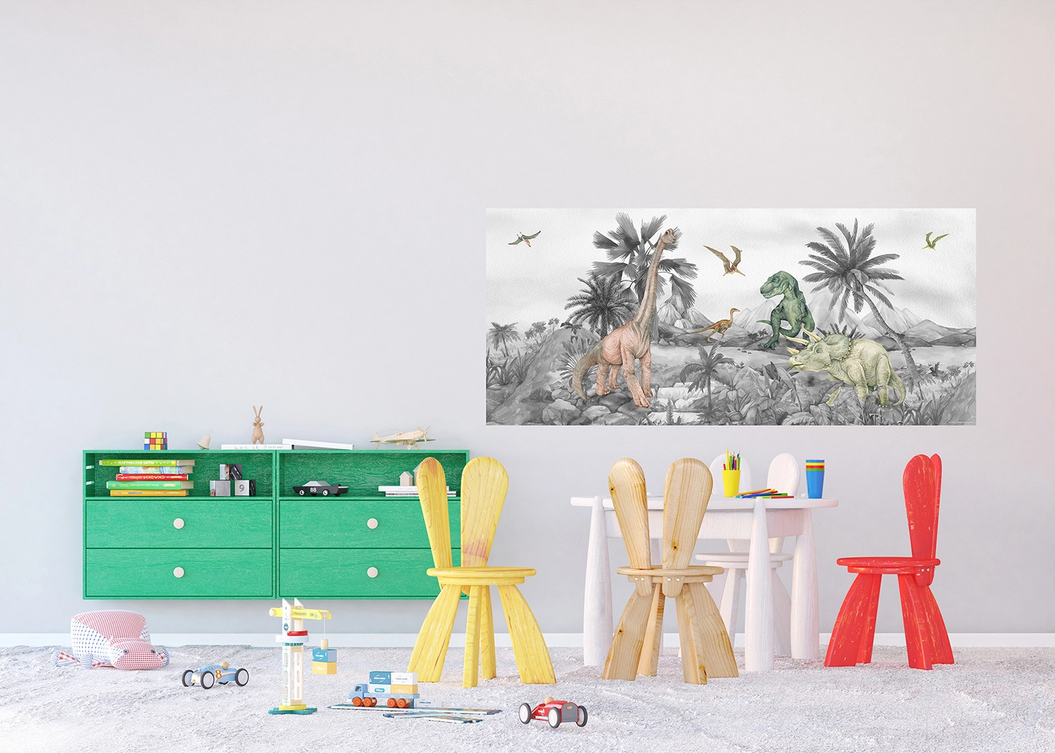 Dětská vliesová fototapeta na zed' Pradávný Svět | 170 x 75 cm | FTDNH 5503