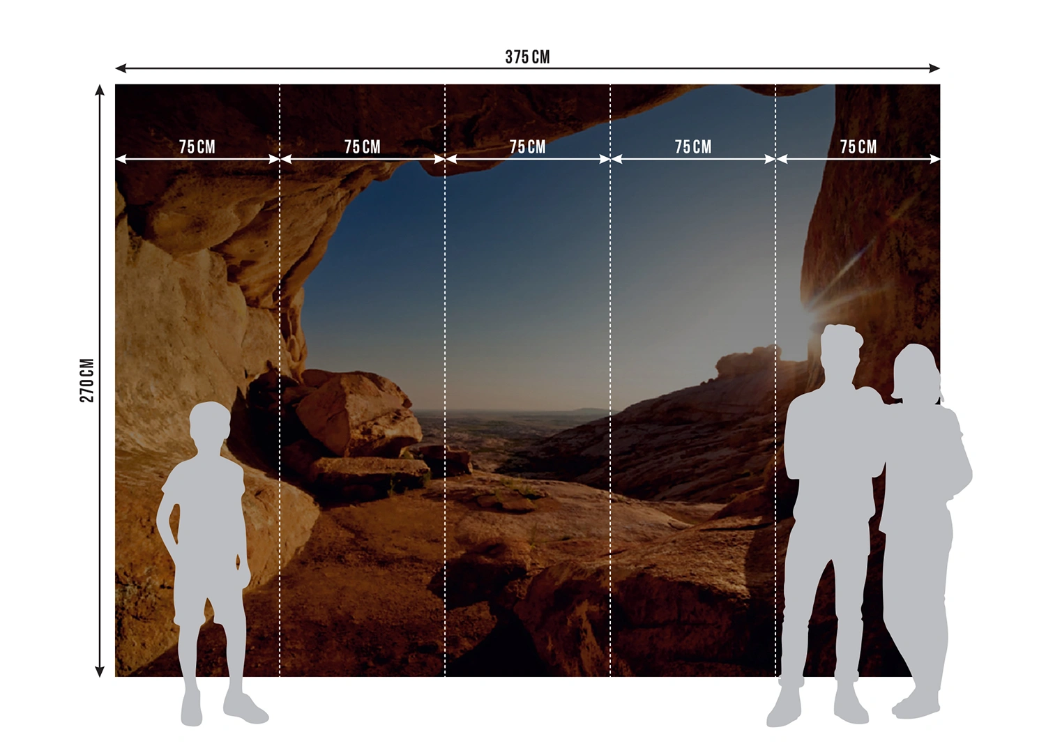 Fototapeta Západ Slunce v Kaňonu | Vliesová fototapeta na zed' | 360 x 270 cm | FTNS 2454
