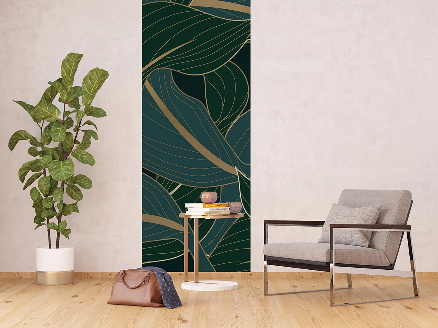 Vliesová fototapeta na zed' Noční Listí | 90 x 270 cm | FTNVL3728