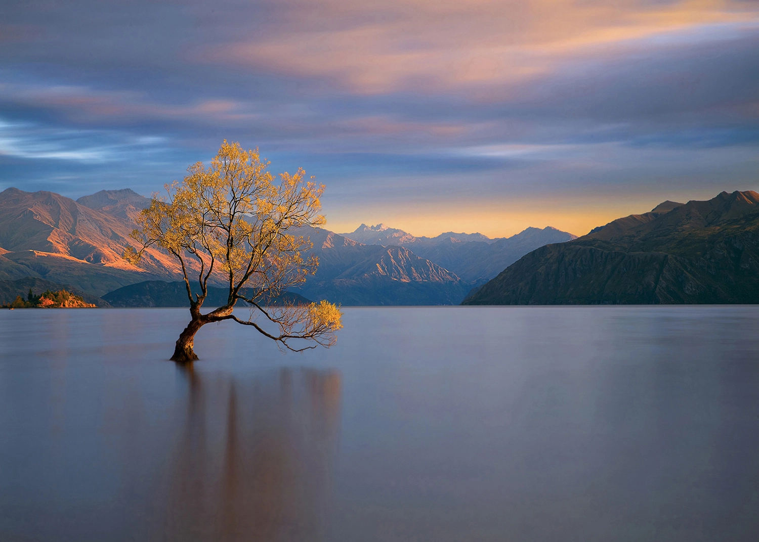 Fototapeta Strom Vjezeře Wanaka | Vliesová fototapeta na zed' | 375 x 270 cm | FTNXXL 3015