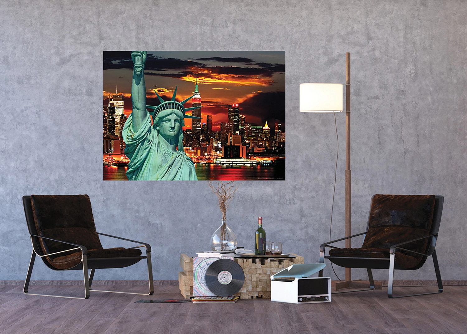 Vliesová fototapeta na zed' Socha Svobody při Západu Slunce | 155 x 110 cm | FTNM 2612