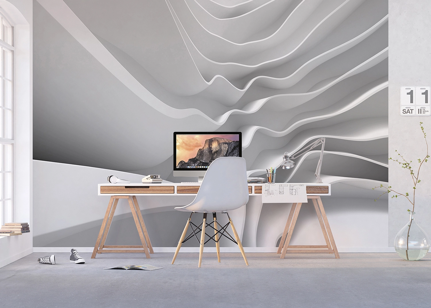 Fototapeta Vlnící se Struktura | Vliesová fototapeta na zed' | 375 x 270 cm | FTNXXL 2403