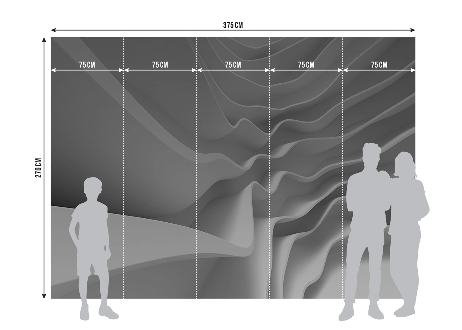 Fototapeta Vlnící se Struktura | Vliesová fototapeta na zed' | 375 x 270 cm | FTNXXL 2403