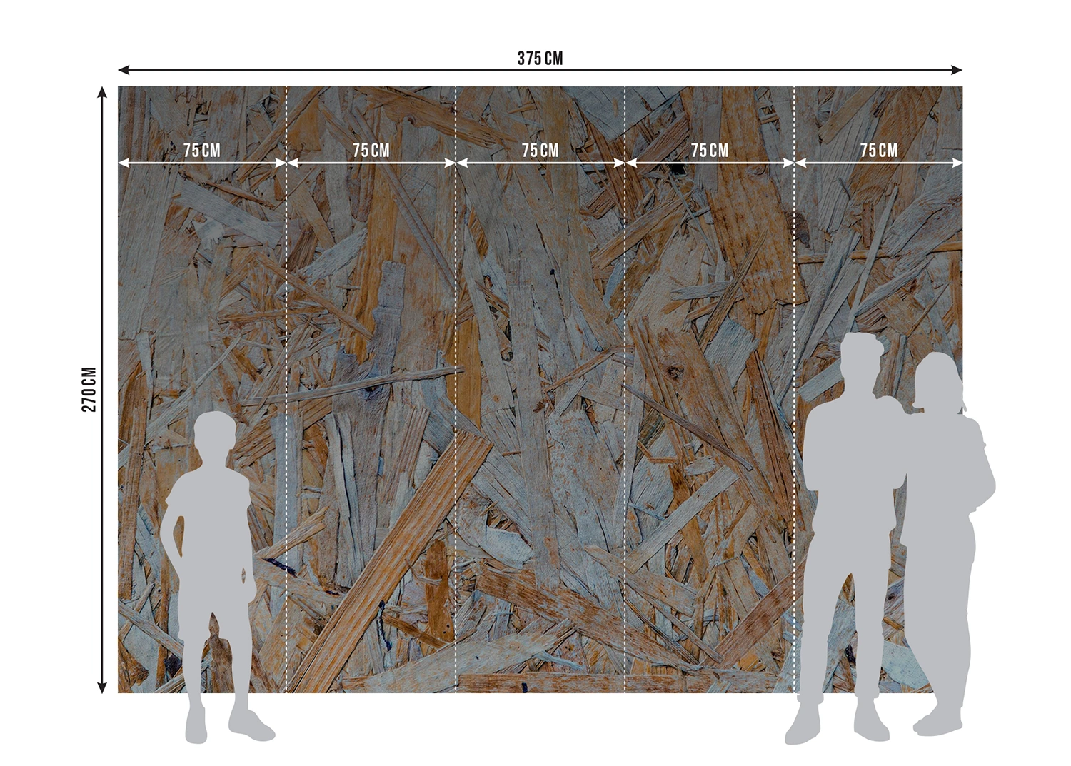 Fototapeta Dřevotříska | Vliesová fototapeta na zed' | 375 x 270 cm | FTNXXL 2431