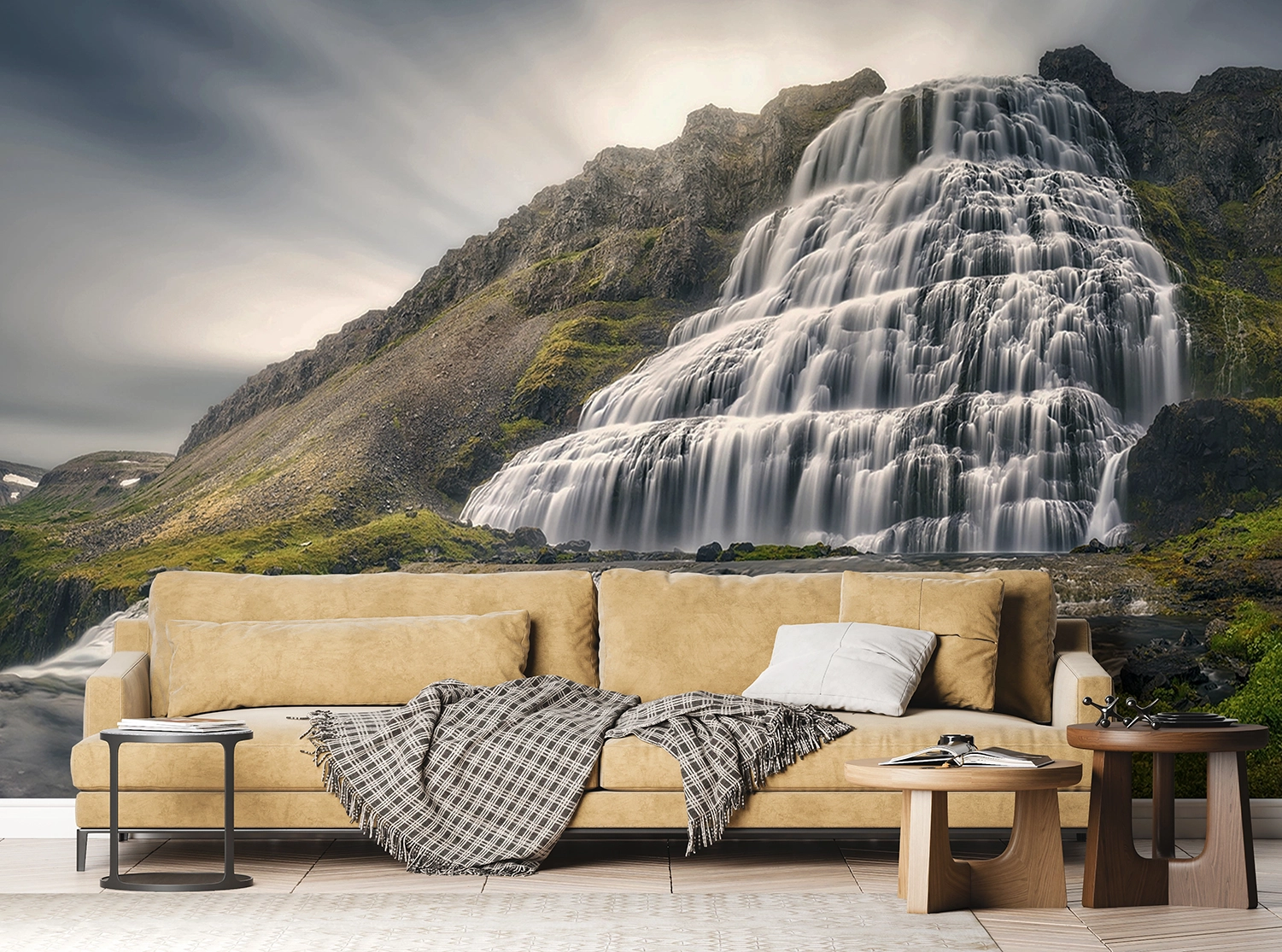 Fototapeta Vodopád Dynjandi | Vliesová fototapeta na zed' | 375 x 270 cm | FTNXXL 3001