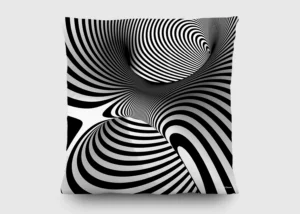 Dekorativní polštářek Černá a Bílá Abstrakce | 45 x 45 cm | CN 3608 - Obrázek 2