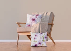 Cushion Flowers on Wood Panels, 45 x 45 cm, CN 3617 - Image 4