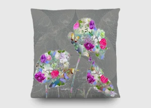 Cushion Peonies on Grey, 45 x 45 cm, CN 3619 - Obrázek 2