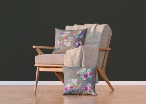 Cushion Peonies on Grey, 45 x 45 cm, CN 3619 - Obrázek 4