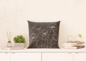 Cushion Peonies Silhouette, 45 x 45 cm, CN 3623 - Image 5