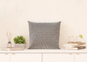Dekorativní polštářek Geometrický Orientální Ornament na Šedém Pozadí | 45 x 45 cm | CN 3628 - Obrázek 4