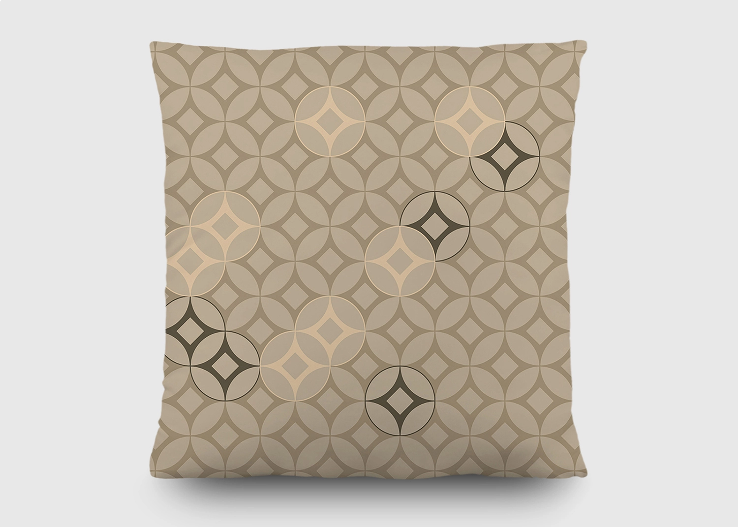 CN_3629_PILLOW-1-1.webp Dekorativní polštářek Geometrický Ornament v Hnědo-Zlatých Odstínech | 45 x 45 cm | CN 3629 - Obrázek 1