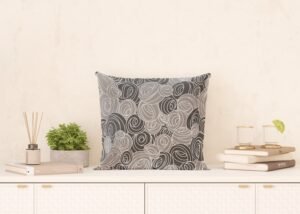 Cushion Grey Spirals, 45 x 45 cm, CN 3653 - Obrázek 2
