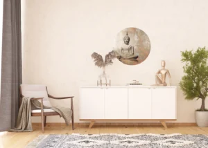 Samolepící vliesová fototapeta na zed' Meditující Buddha | 70 x 70 cm | CR 3202