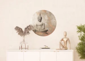 Samolepící vliesová fototapeta na zed' Meditující Buddha | 70 x 70 cm | CR 3202 - Obrázek 3