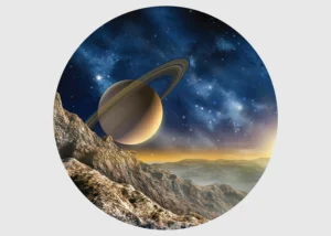 Wall Mural View On Saturn, 70 x 70 cm, CR 3215 - Image 2