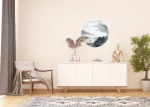 Samolepící vliesová fototapeta na zed' Zahalená Krajina | 70 x 70 cm | CR 3216