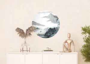 Samolepící vliesová fototapeta na zed' Zahalená Krajina | 70 x 70 cm | CR 3216 - Obrázek 3