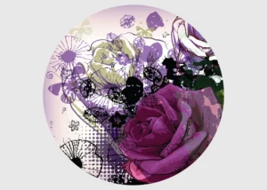 Wall Mural Flower Collage, 70 x 70 cm, CR 3221 - Obrázek 2