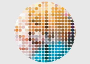 Samolepící vliesová fototapeta na zed' Tečkovaný Barevný Vzor | 70 x 70 cm | CR 3224 - Obrázek 2