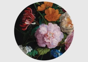 Samolepící vliesová fototapeta na zed' Dramatické Květy | 70 x 70 cm | CR 3228 - Obrázek 2