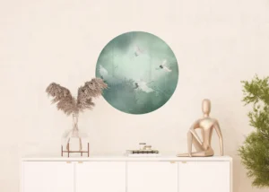 Samolepící vliesová fototapeta na zed' Jeřábí Letka | 70 x 70 cm | CR 3232 - Obrázek 3