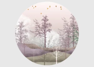 Samolepící vliesová fototapeta na zed' Mystická Přírodní Krajina | 70 x 70 cm | CR 3233 - Obrázek 2