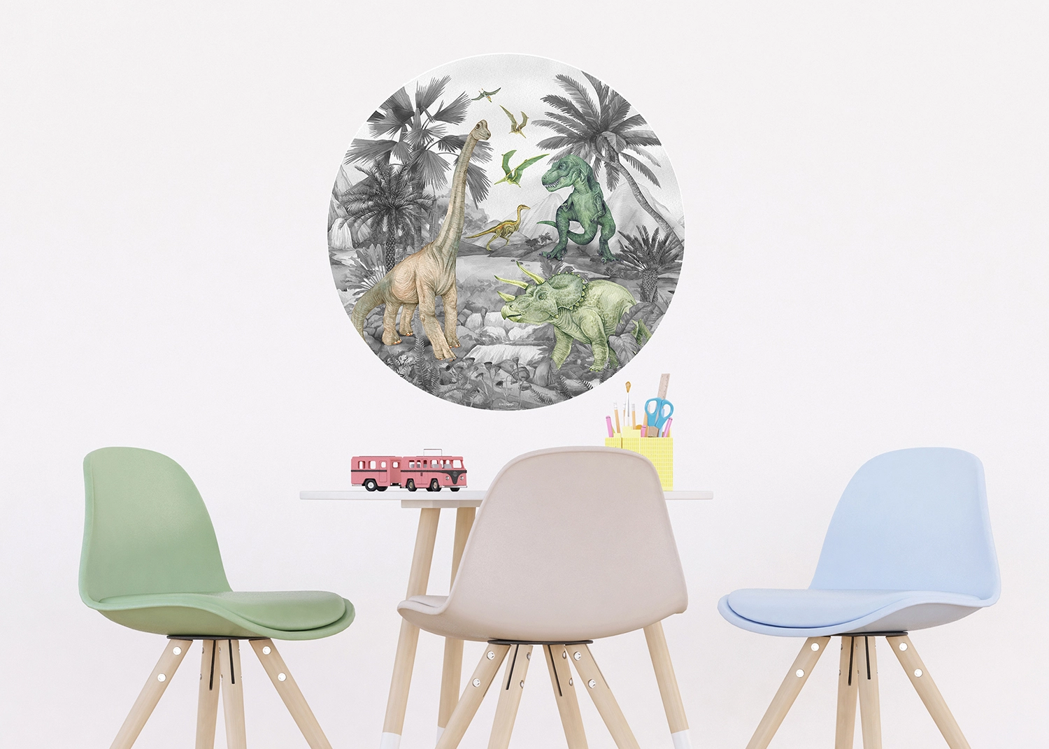 CR_3251_001_DINO_BW_INTERIOR-1.webp Wall Mural Dino B/W, 70 x 70 cm, CR 3251