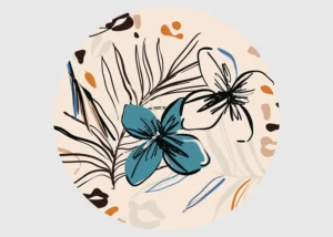 Samolepící vliesová fototapeta na zed' Květinova Abstrakce | 70 x 70 cm | CR 3255 - Obrázek 2