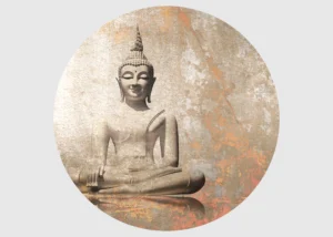 Samolepící vliesová fototapeta na zed' Meditující Buddha | 140 x 140 cm | CR 3302 - Obrázek 2