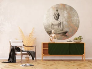 Samolepící vliesová fototapeta na zed' Meditující Buddha | 140 x 140 cm | CR 3302 - Obrázek 3