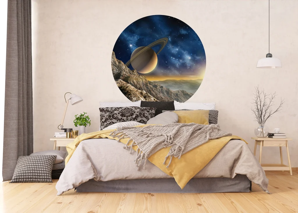 Wall Mural View On Saturn, 140 x 140 cm, CR 3315