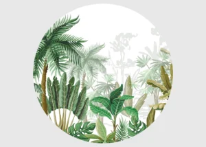 Wall Mural Vector Tropics, 140 x 140 cm, CR 3322 - Obrázek 2