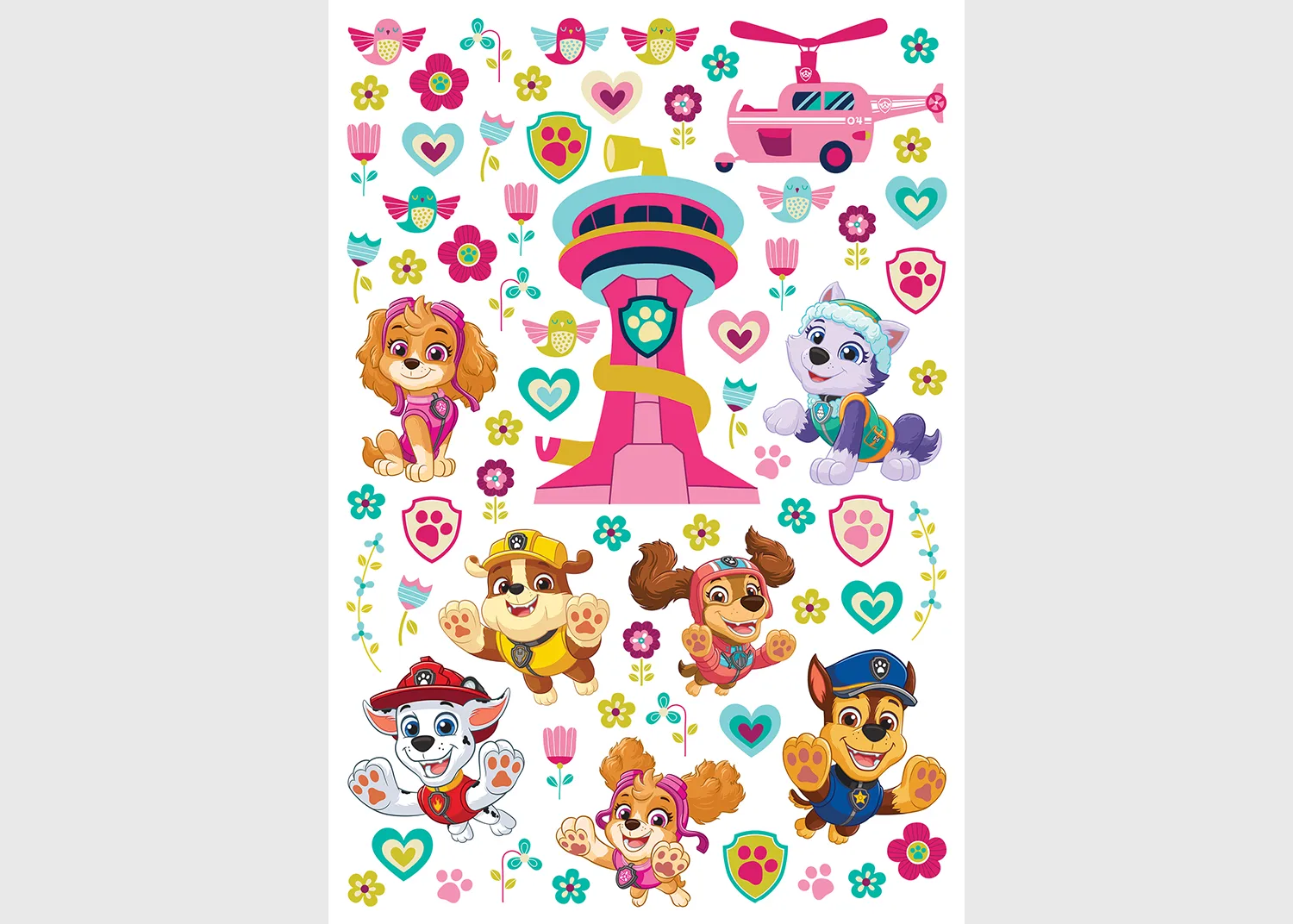 DKM_1659-1-1.webp Dětská samolepka na zeď Paw Patrol Psí holky | 42.5 x 65 cm | DK 1659 - Obrázek 1