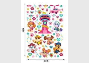 Wall Stickers Paw Patrol Puppy Girls | 42.5 x 65 cm | DK 1659 - Obrázek 4