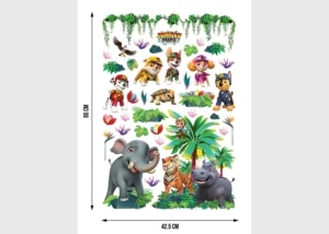 Wall Stickers Paw Patrol Jungle, 42,5 x 65 cm, DKM 1675 - Image 3