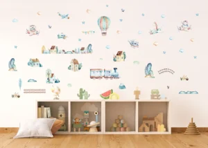 Wall Stickers Watercolor Train | 42.5 x 65 cm | DKM 1679 - Image 2