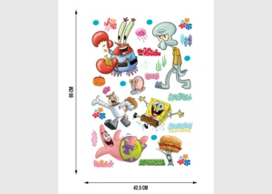 Dětská samolepka na zeď SpongeBob Zátiší bikin | 42.5 x 65 cm | DKM 1681 - Obrázek 3