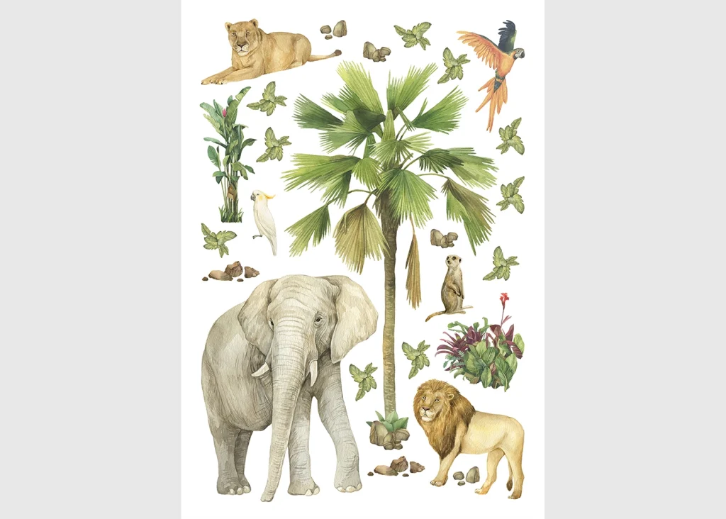 Wall Stickers Jungle, 42,5 x 65 cm, DK 1743