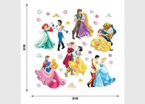 Wall Stickers Disney Princesses with Princes, 30 x 30 cm, DKS 1081 - Image 3