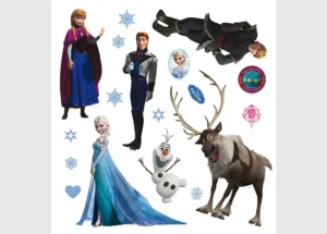 Dětská samolepka na zeď Disney Frozen Všichni přátelé | 30 x 30 cm | DKS 1082