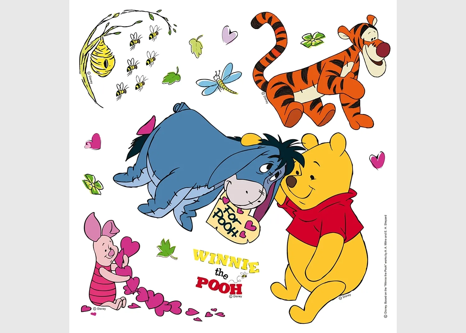 DKS_1086 Wall Stickers Disney Winnie the Pooh Best Friends, 30 x 30 cm, DKS 1086 - Image 1