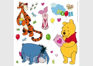 Dětská samolepka na zeď Disney Medvídek Pú a přátelé | 30 x 30 cm | DKS 1087
