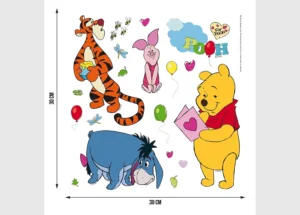 Dětská samolepka na zeď Disney Medvídek Pú a přátelé | 30 x 30 cm | DKS 1087 - Obrázek 3