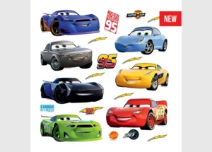 Dětská samolepka na zeď Disney Cars Všichni závodníci | 30 x 30 cm | DKS 3803