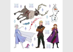 Dětská samolepka na zeď Disney Frozen Postavičky | 30 x 30 cm | DKS 3806