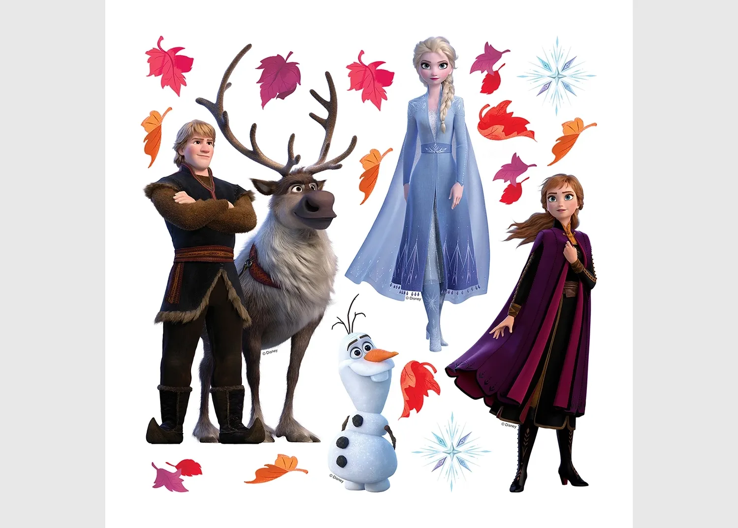 DKS_3807-1.webp Dětská samolepka na zeď Disney Frozen Zimní les | 30 x 30 cm | DKS 3807 - Obrázek 1