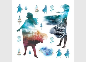 Wall Stickers Disney Frozen Silhouette, 30 x 30 cm, DKS 3808