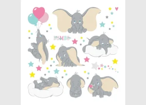 Dětská samolepka na zeď Disney Dumbo | 30 x 30 cm | DKS 3812