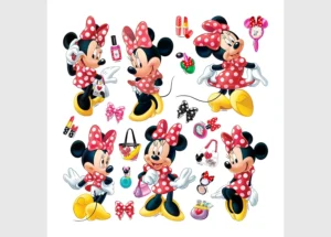 Dětská samolepka na zeď Disney Minnie Mouse | 30 x 30 cm | DKS 3813